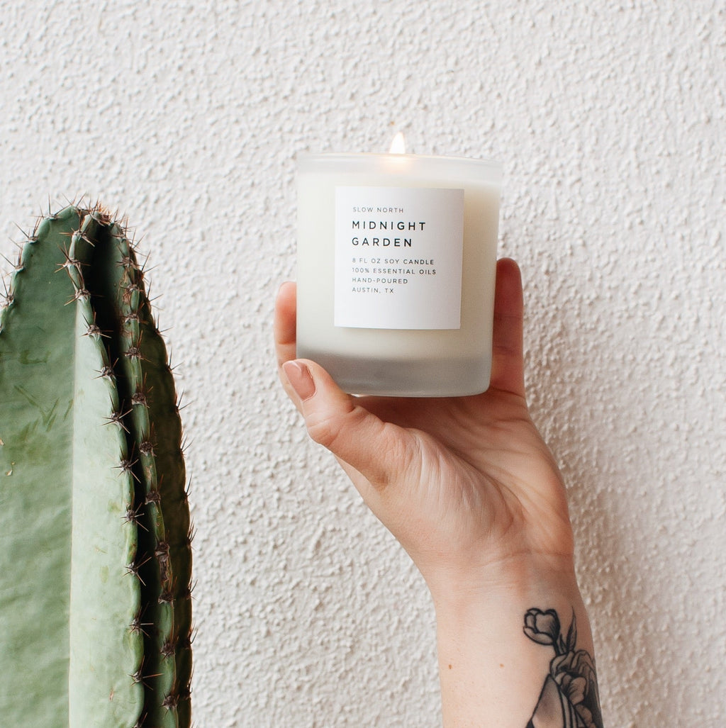Midnight Garden - Signature Candle (Lavender + Rosemary + Geranium)