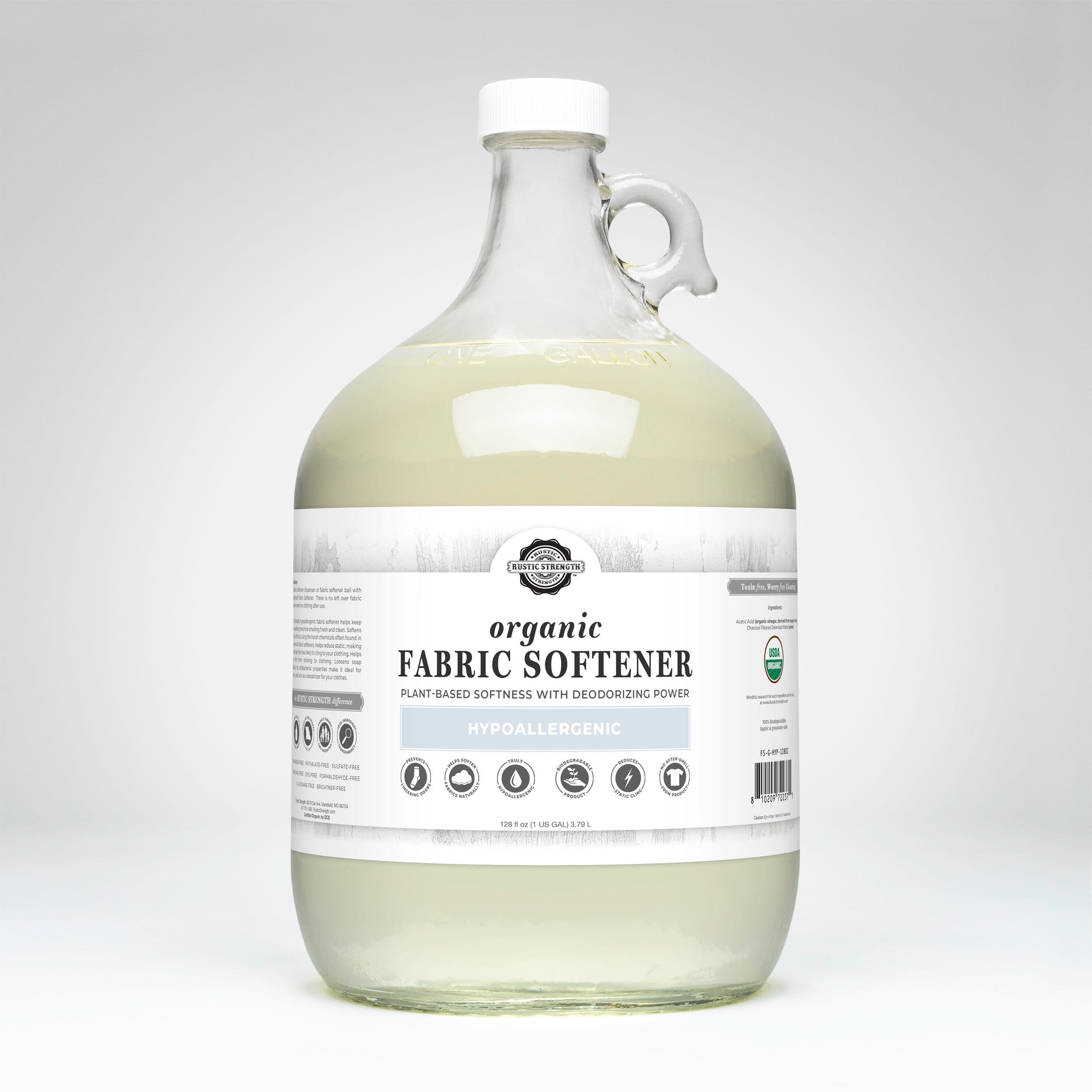 Organic Fabric Softener Gallon Glass