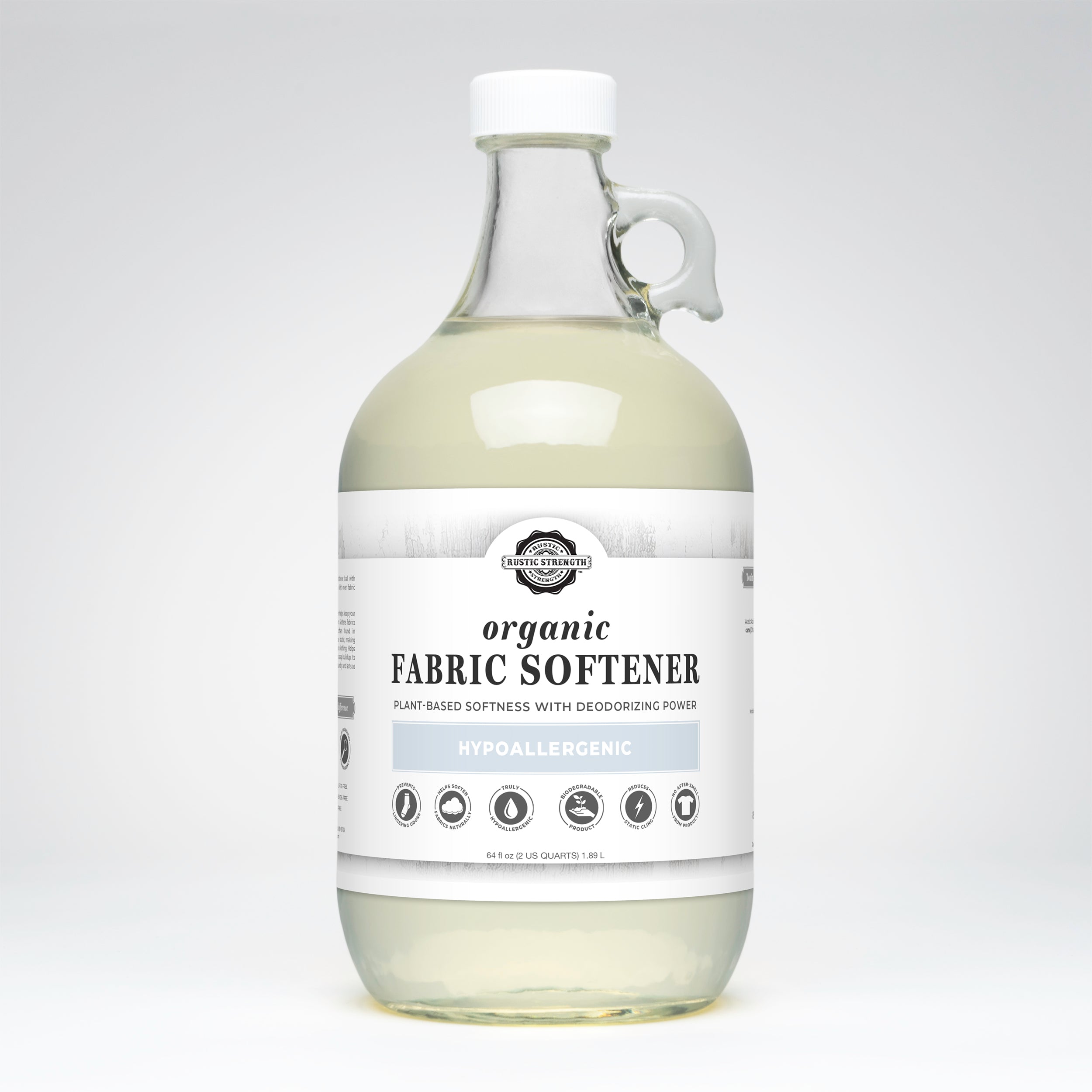 Organic Fabric Softener Half Gallon Glass