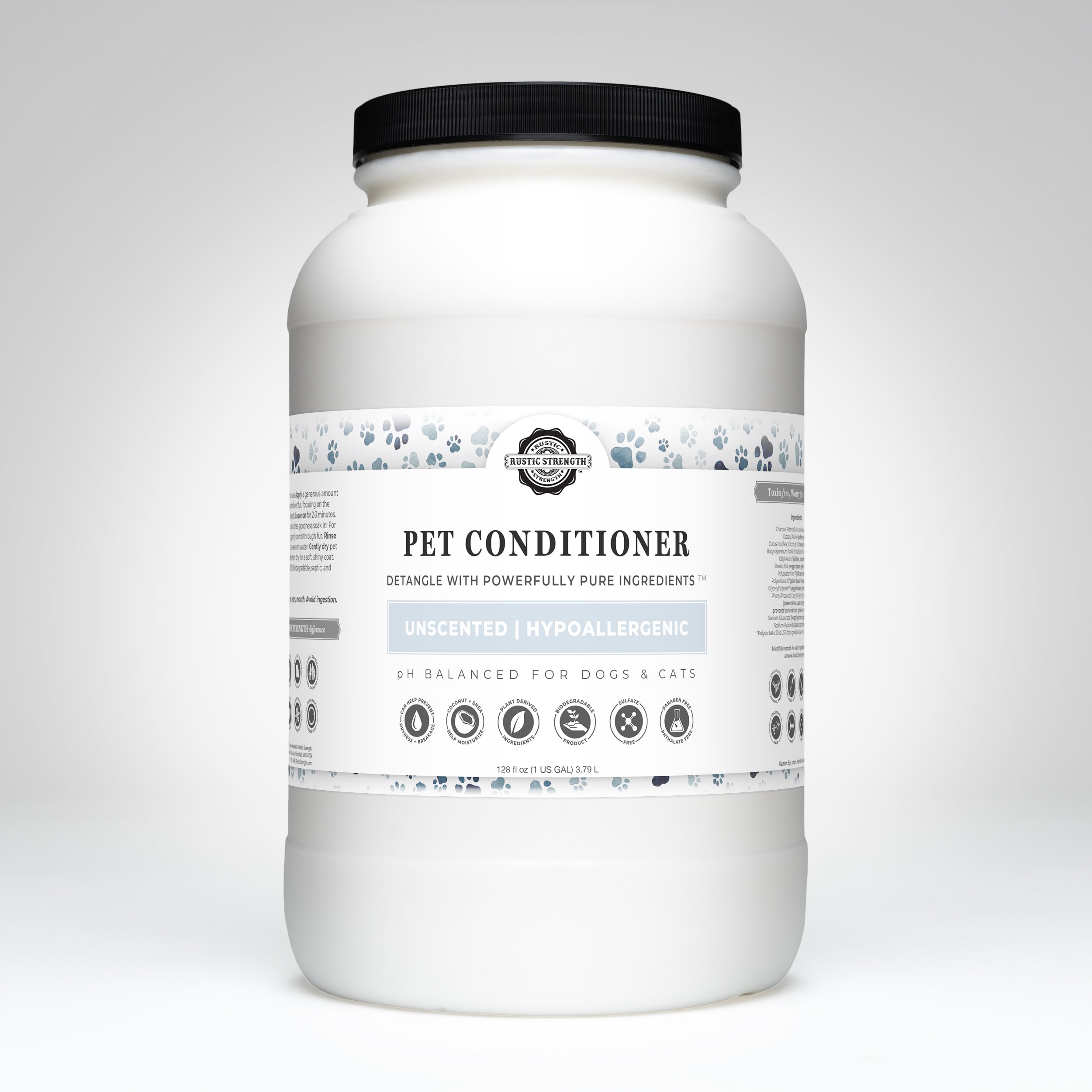 Pet Conditioner | Detangling & Softening | Unscented Gallon Jar Plastic