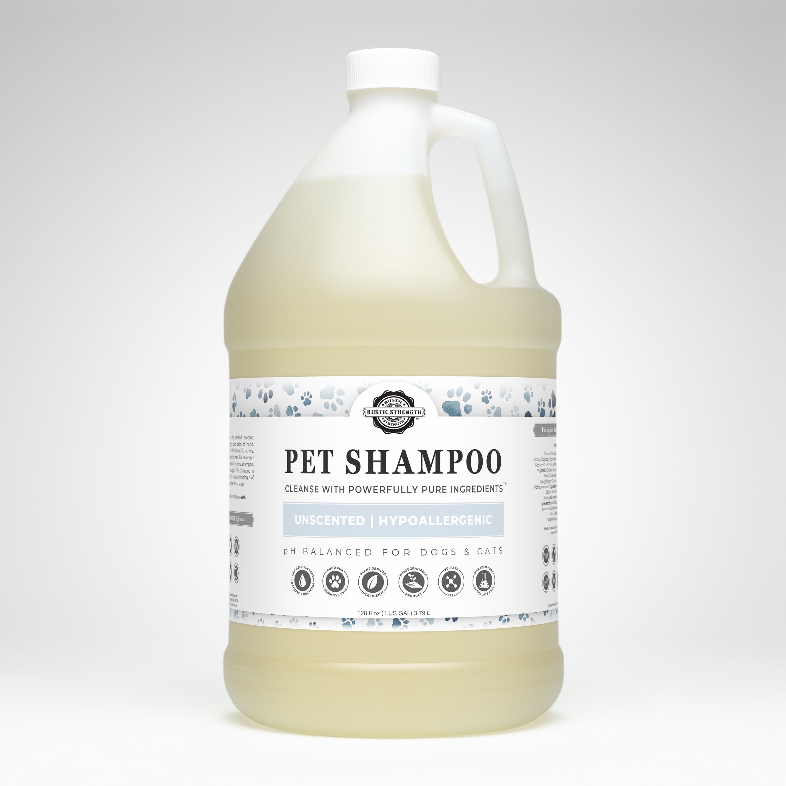 Pet Shampoo | Soothing & Deodorizing | Unscented Gallon Plastic