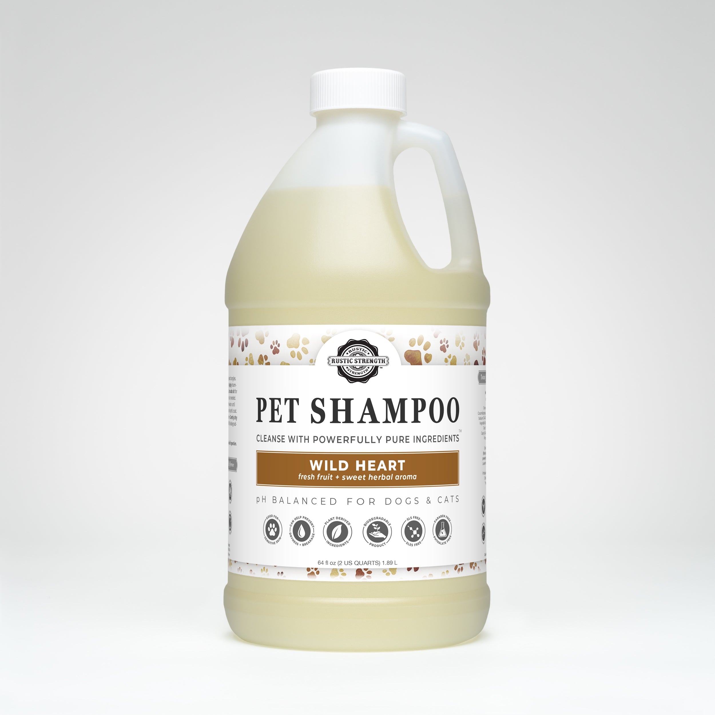 Pet Shampoo | Soothing & Deodorizing | Wild Heart Half Gallon Plastic