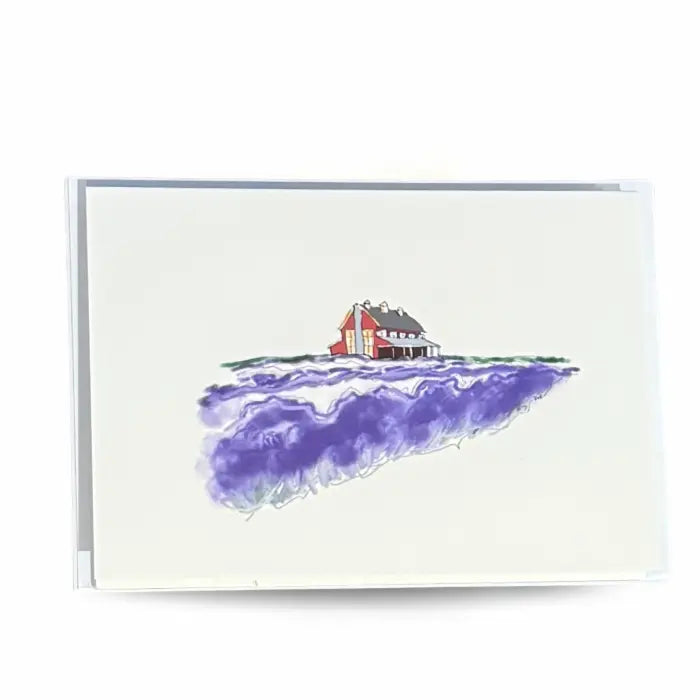 Lavender Watercolor Note Cards Farm Watercolor