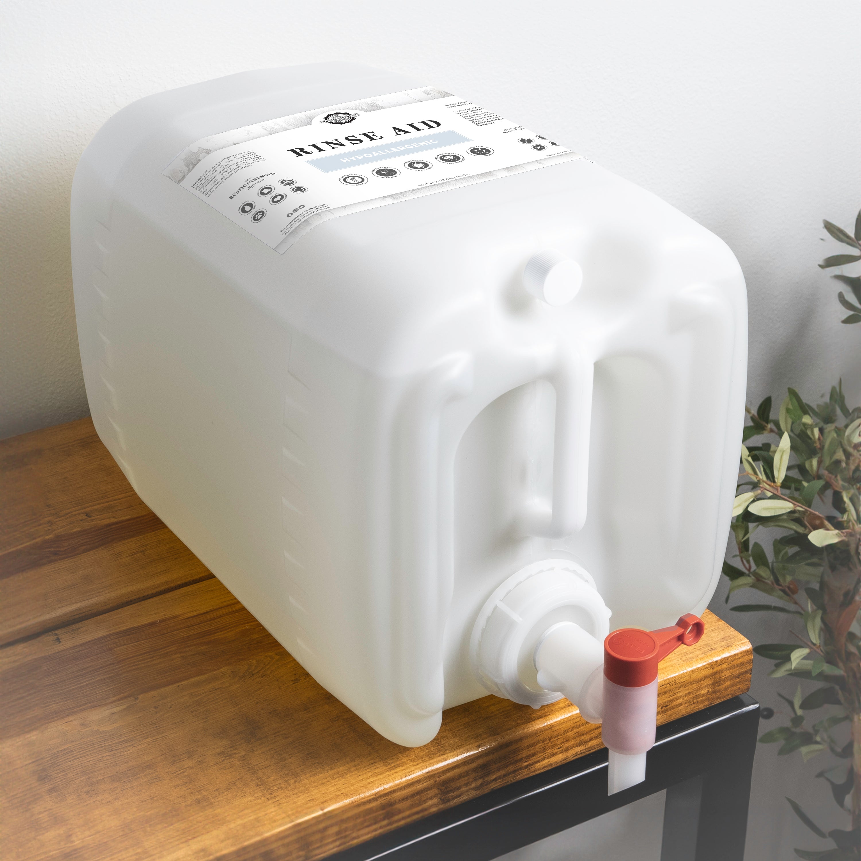 Rinse Aid for Automatic Dishwashers | Unscented 5 Gallon Eco Jug with Spout