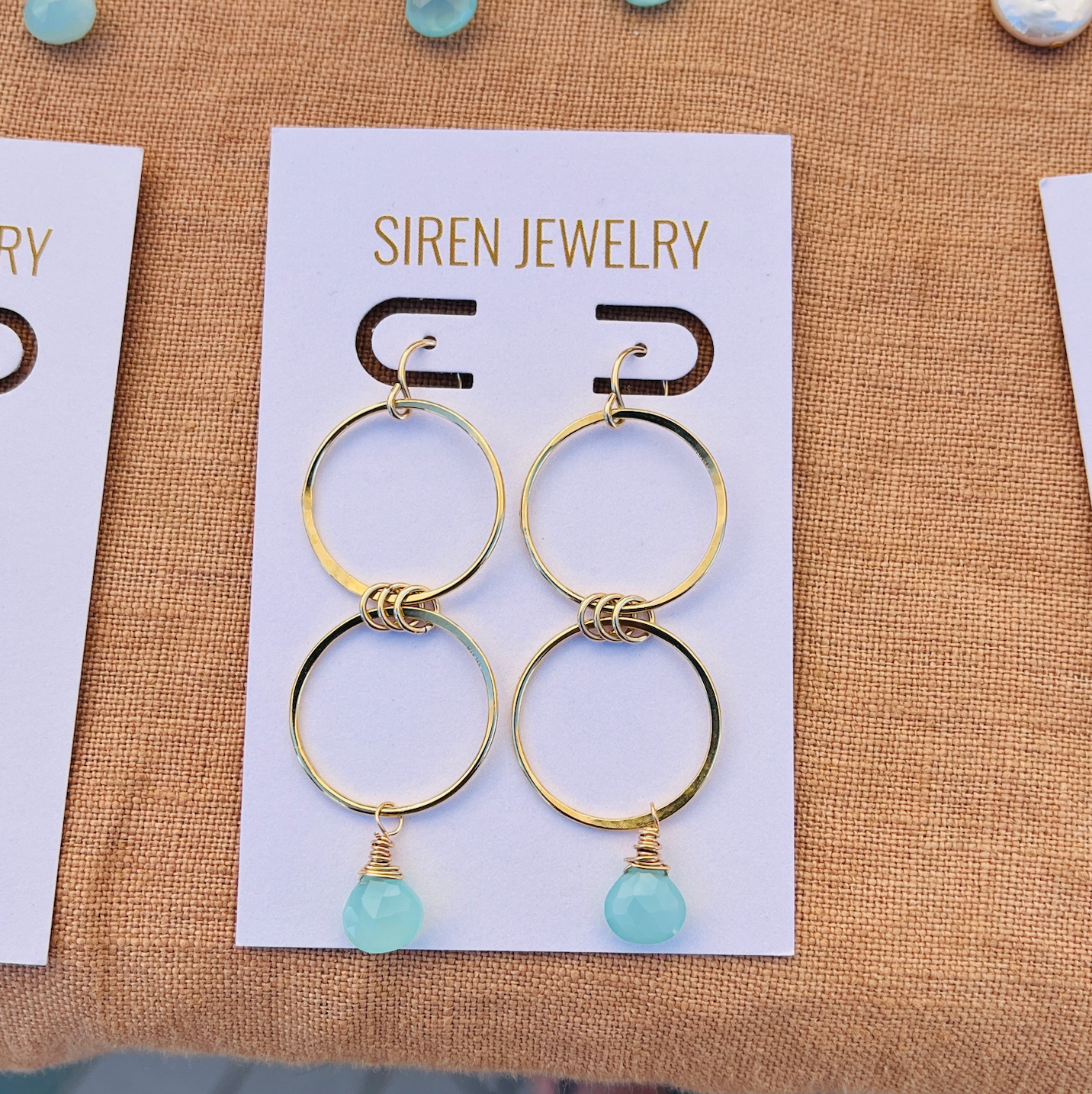 AQUA CHALCEDONY ISLE EARRINGS