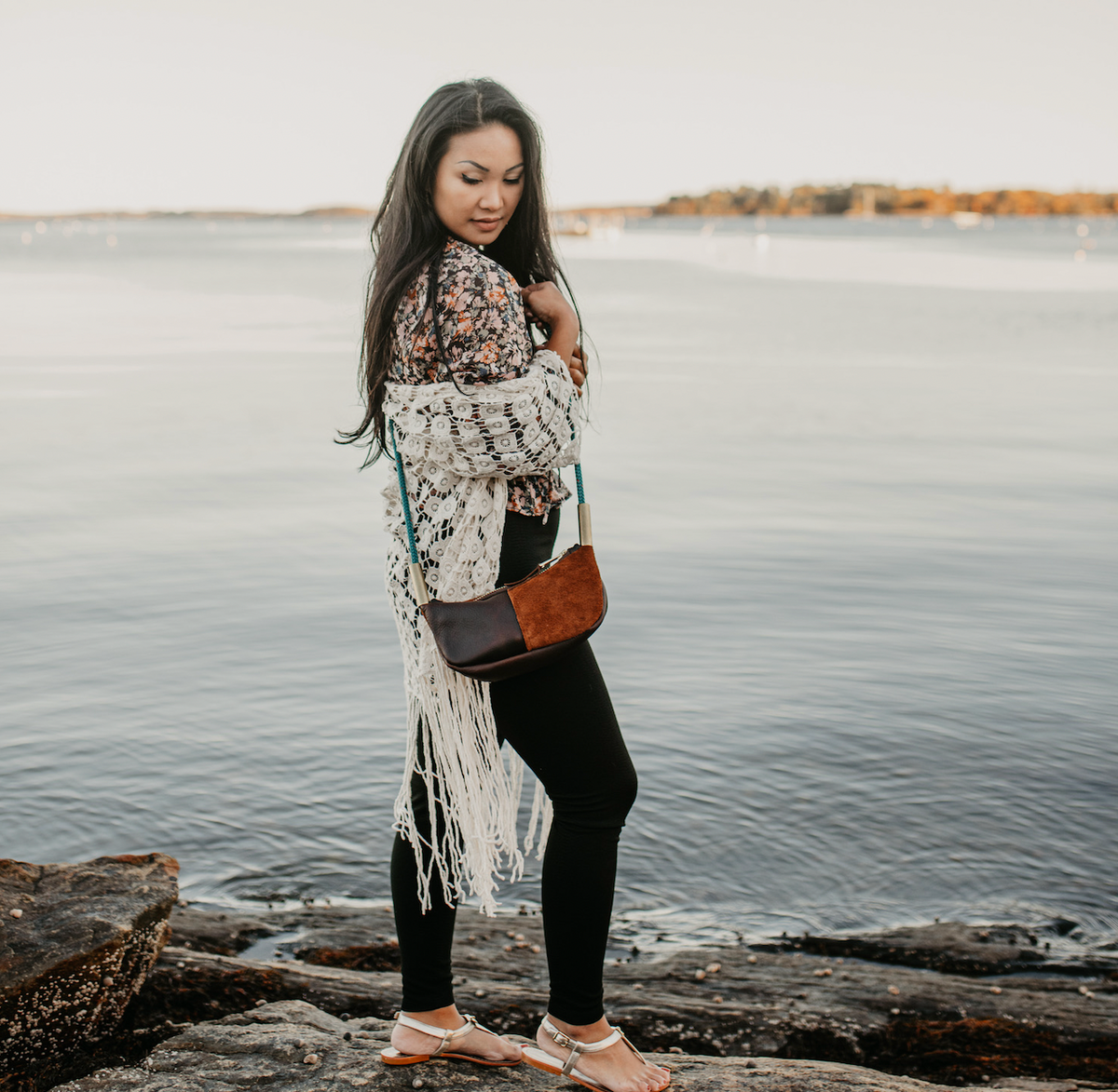 Zip Crossbody // in Brown Leather