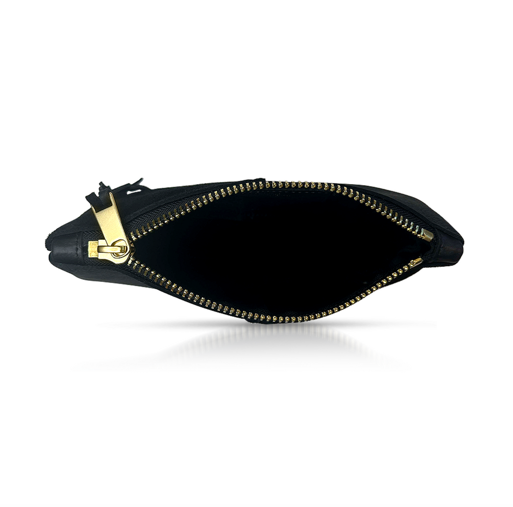 Makeup Bag // in Black Leather