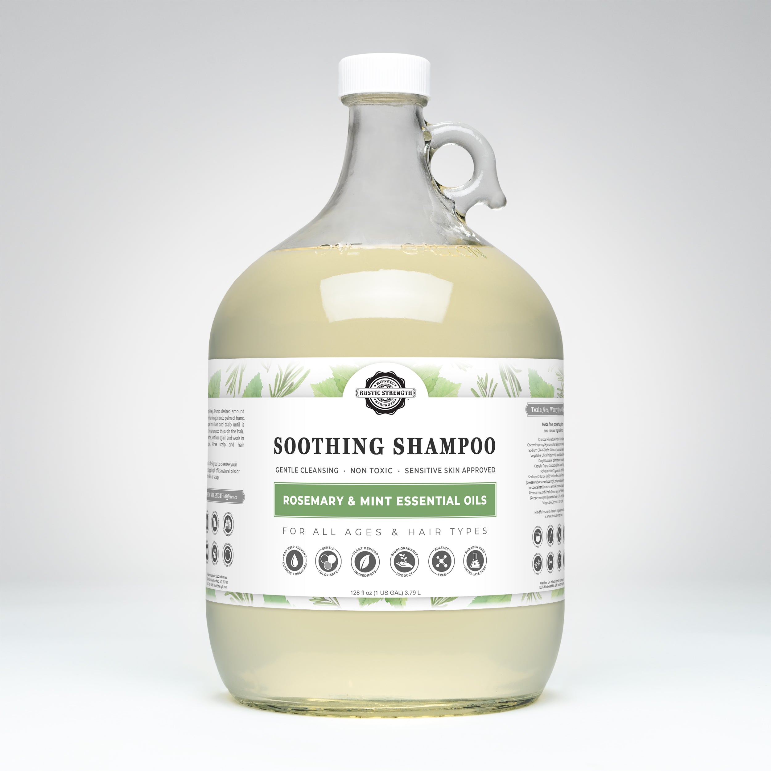 Soothing Shampoo | Rosemary & Mint Gallon Glass