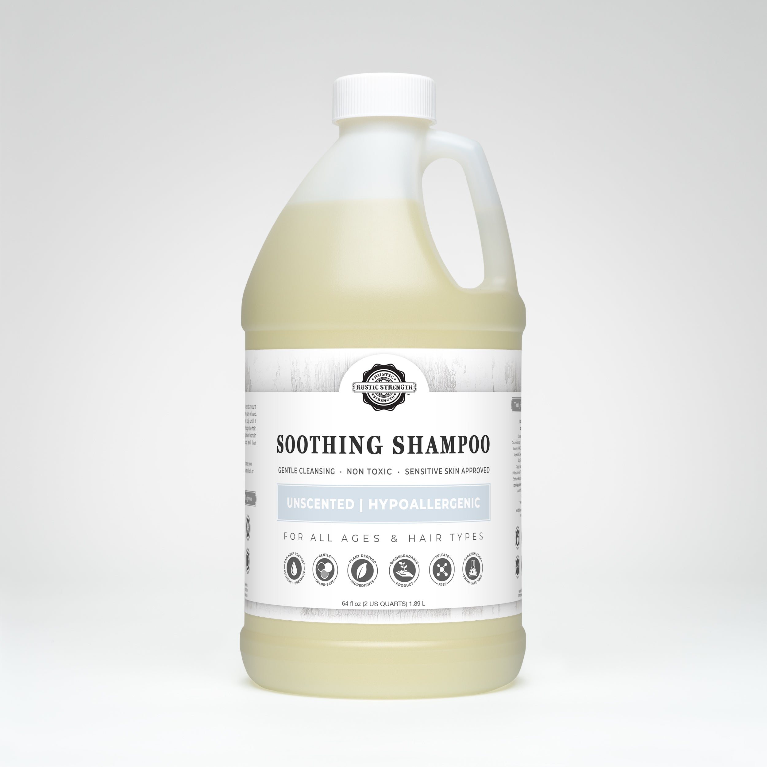 Soothing Shampoo | Unscented Half Gallon Plastic