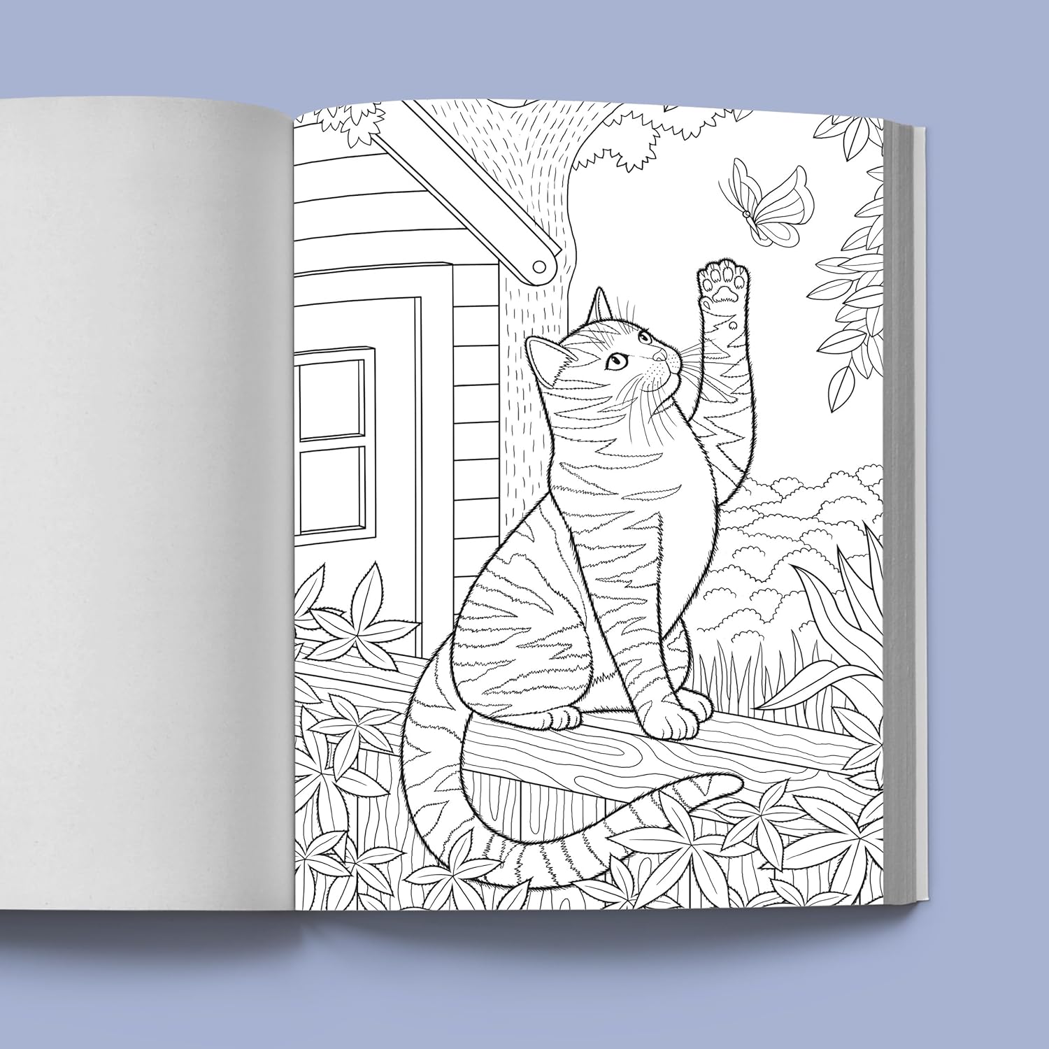 Stress Relief Cat Coloring Book: Calming and Adorable Designs for Adults (Spiral Bound)