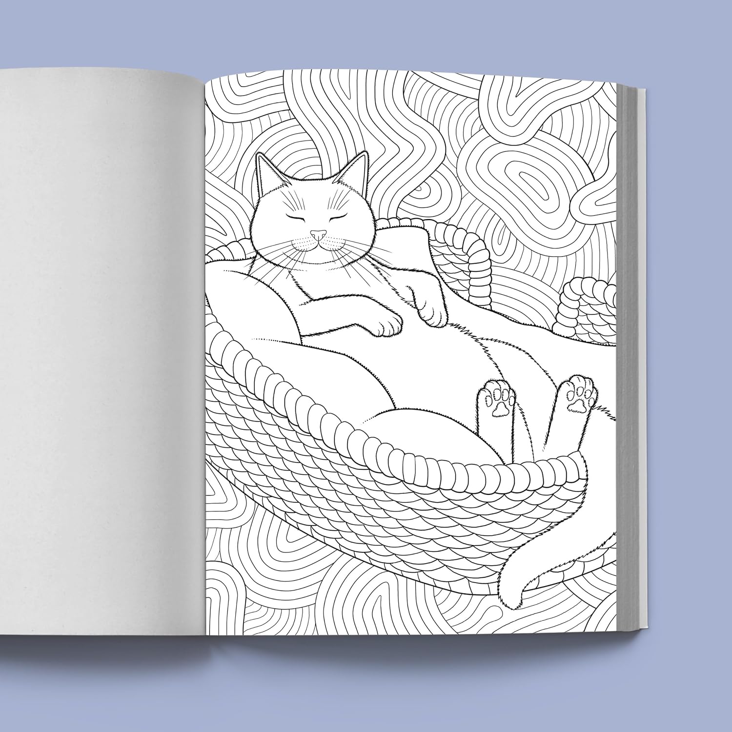 Stress Relief Cat Coloring Book: Calming and Adorable Designs for Adults (Spiral Bound)