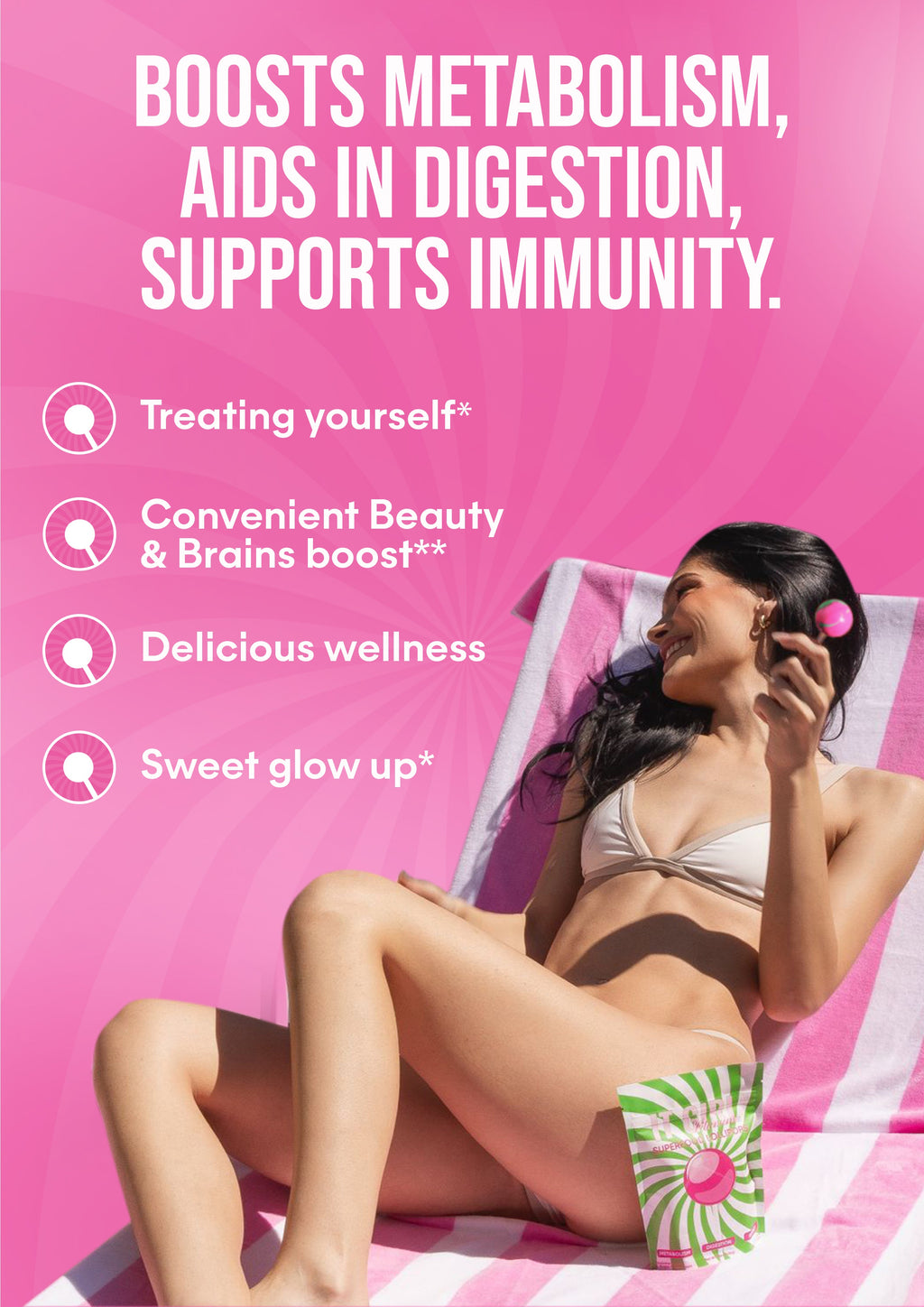 It Girl Superfood Greens Lollipops - Vegan Candy with Supergreens, Vitamins & Antioxidants