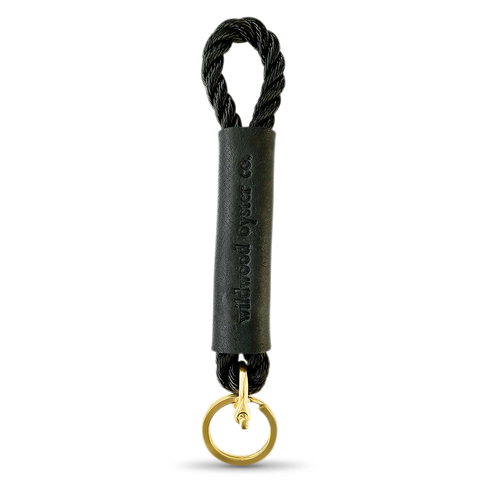Rope + Leather Keychains Summer Night Black