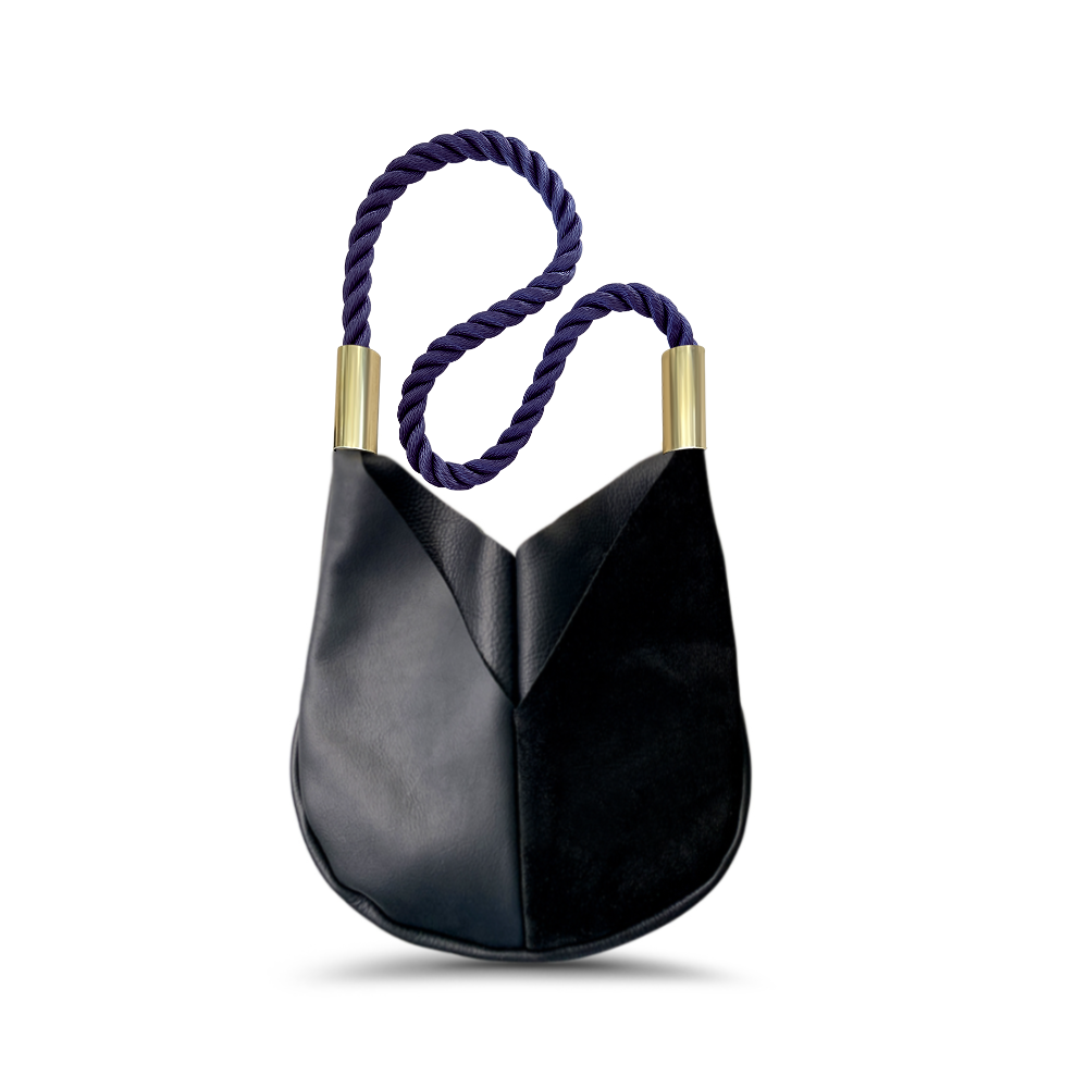 Original Wildwood Bag // Small Crossbody in Black Leather New England Navy Handbag Only