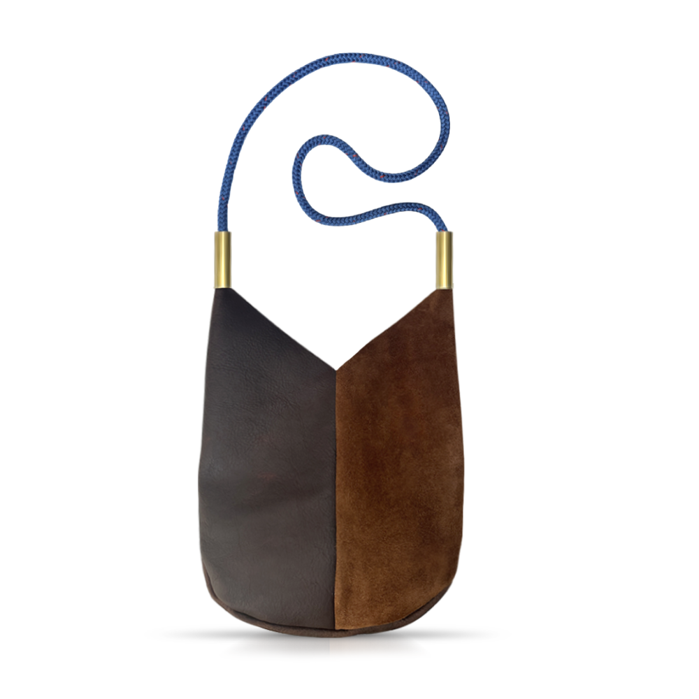 Mermaid Purse // in Brown Leather Harborside Blue Handbag Only