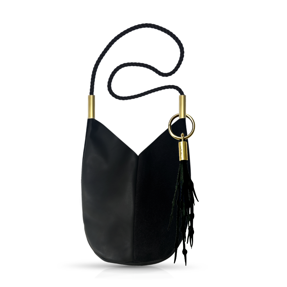 Mermaid Purse // in Black Leather Summer Night Black Add a Matching Seaweed Tassel (save $10)
