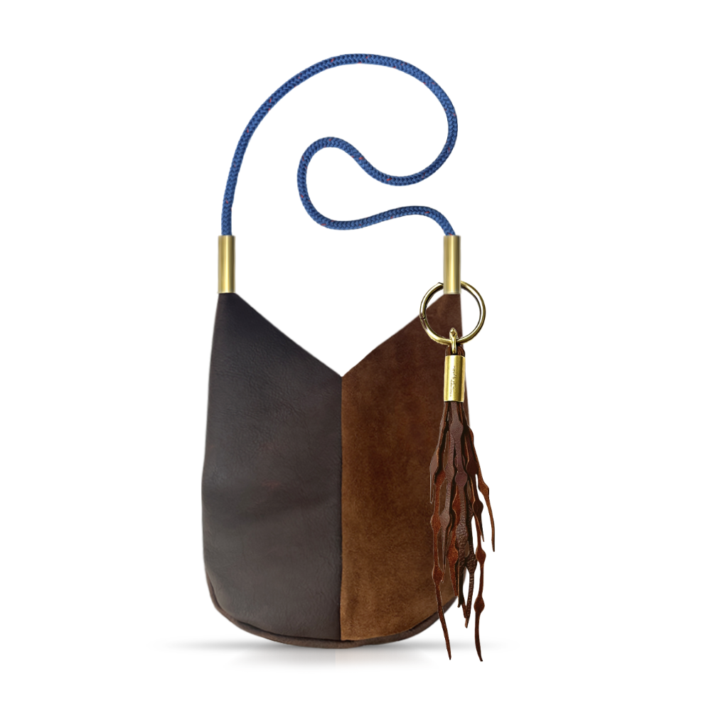 Mermaid Purse // in Brown Leather Harborside Blue Add a Matching Seaweed Tassel (save $10)