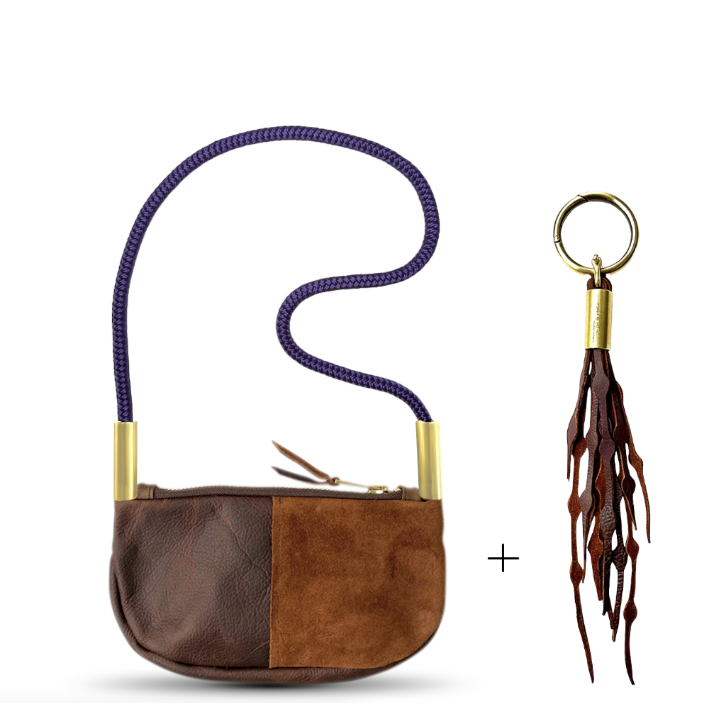 Zip Crossbody // in Brown Leather