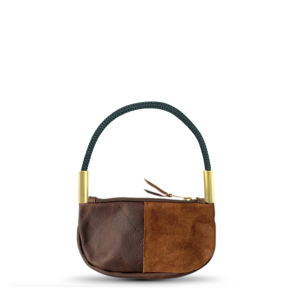 Zip Crossbody // in Brown Leather