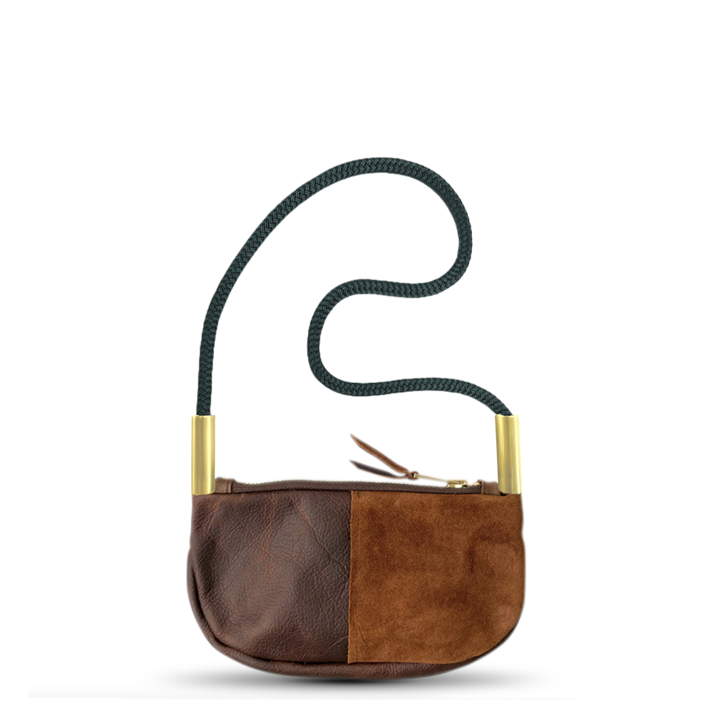 Zip Crossbody // in Brown Leather