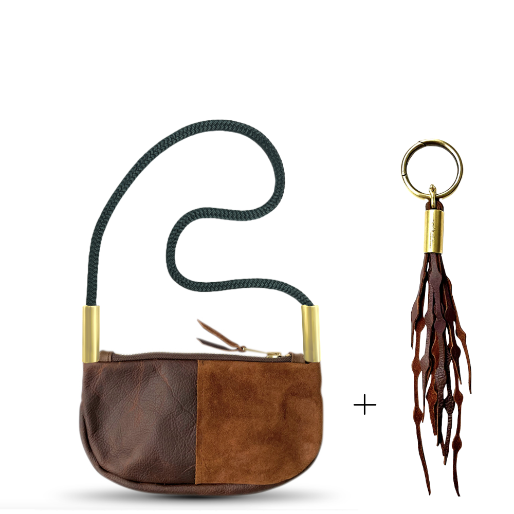 Zip Crossbody // in Brown Leather
