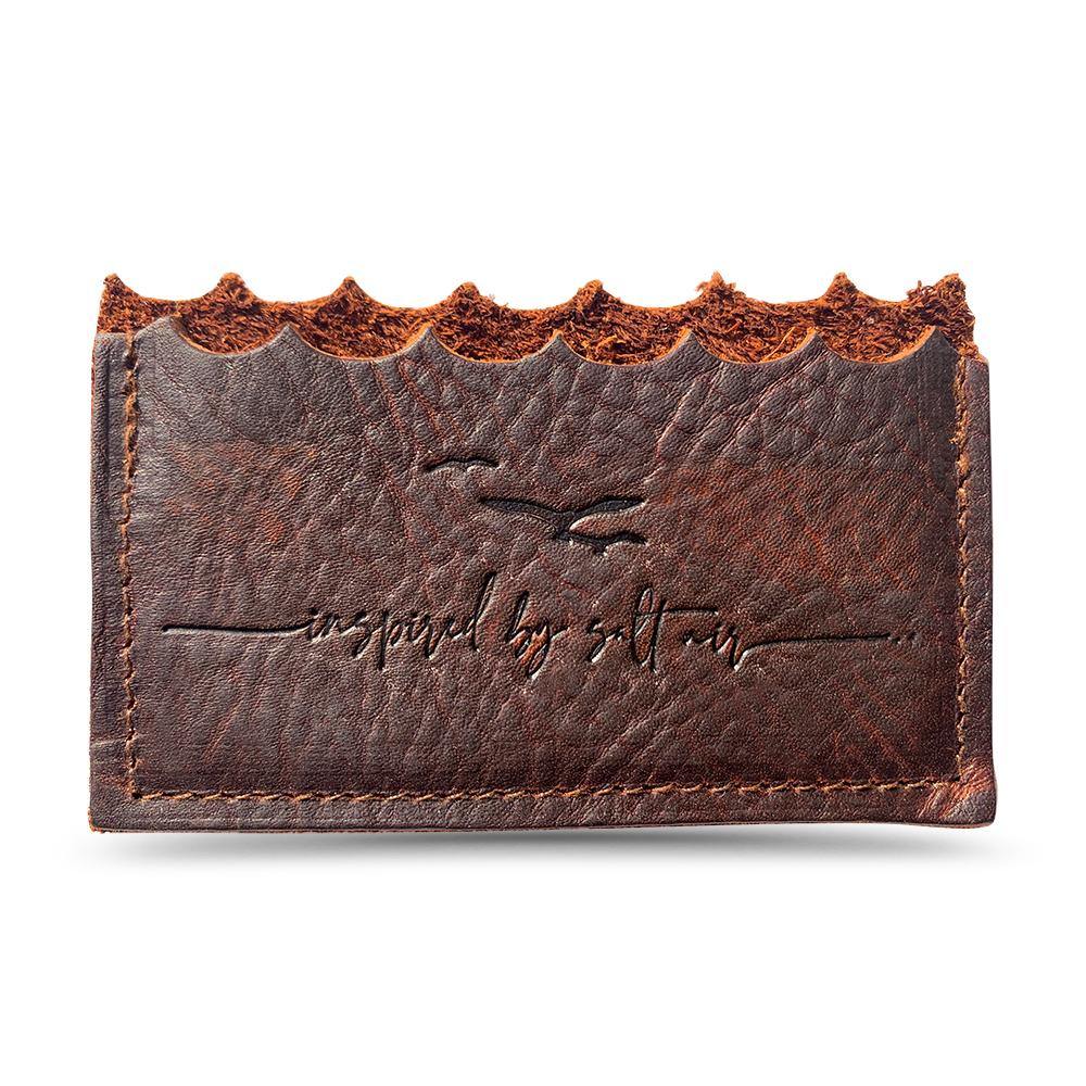 Mini Wallet "Inspired By Salt Air" // in Brown Leather