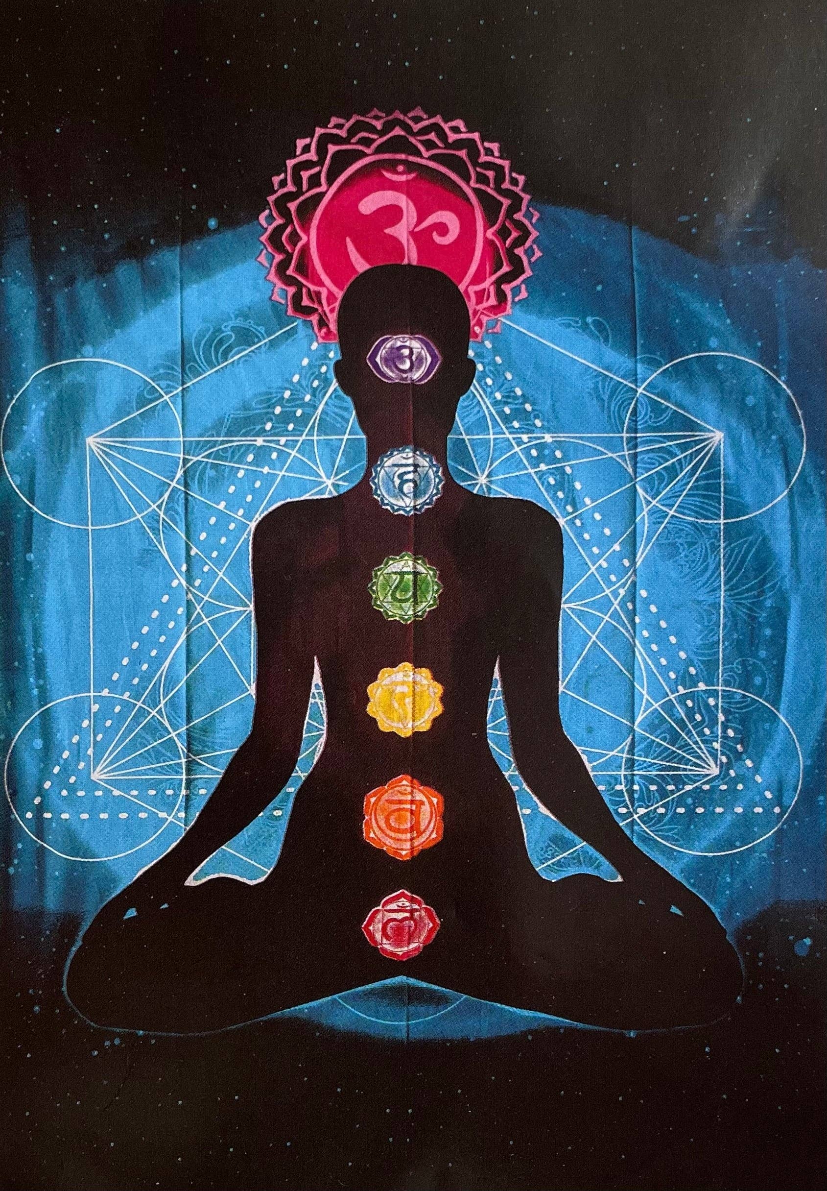 Spiritual Tapestries | Altar Cloths Yoga Man Chakra 54” x 86”
