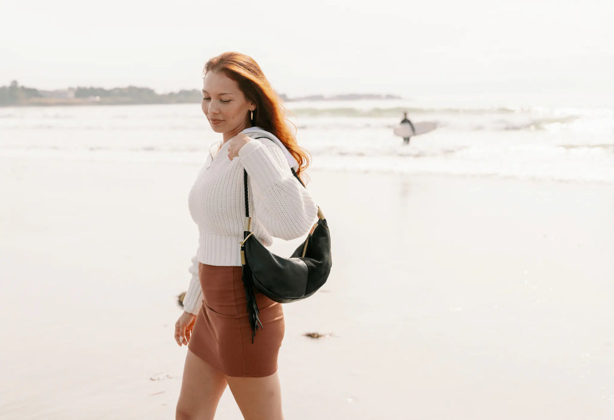 Sling Bag // in Black Leather