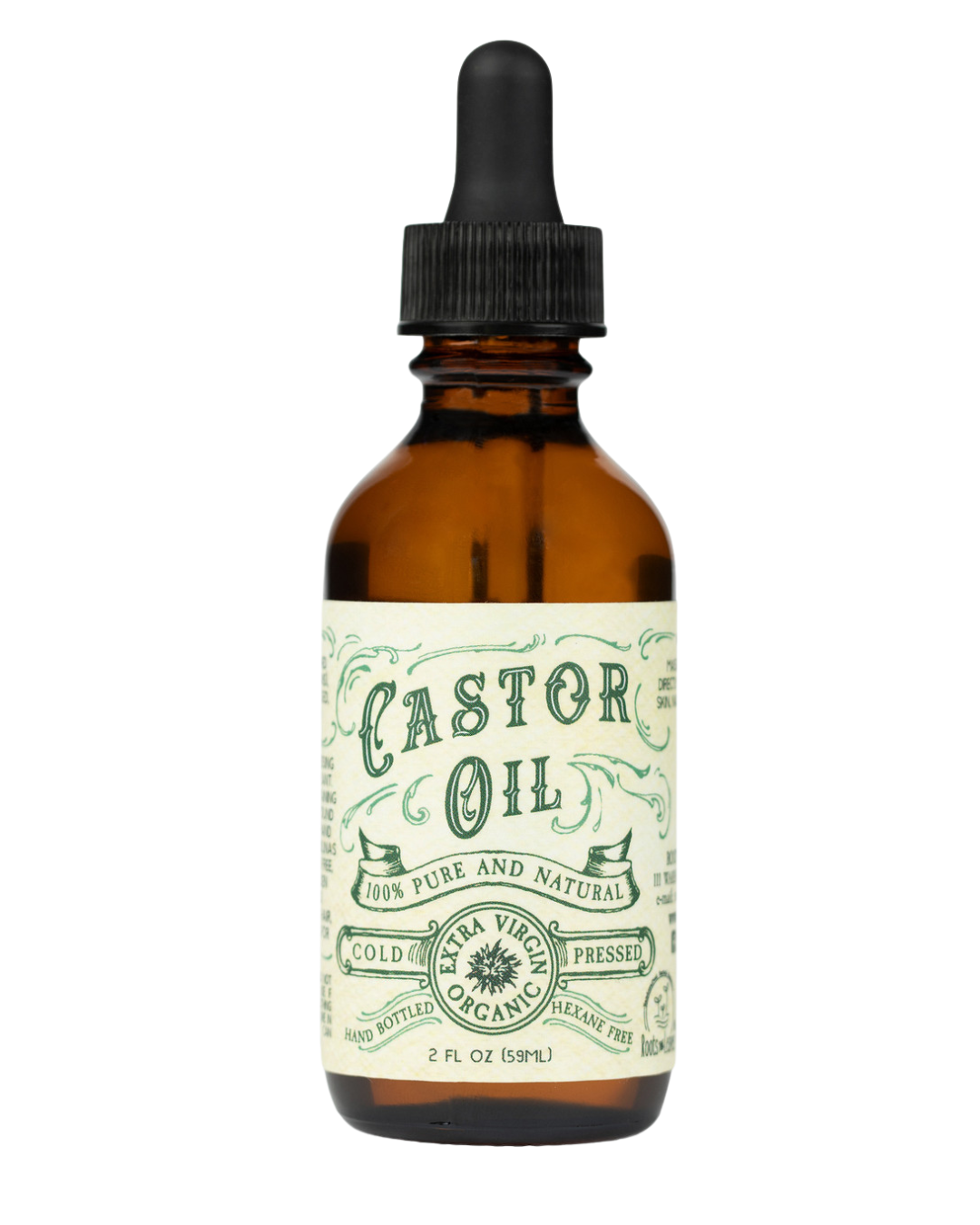 Organic Cold Pressed Hexane Free Castor Oil 2 oz