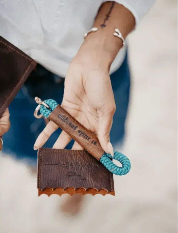 Mini Wallet "Inspired By Salt Air" // in Brown Leather
