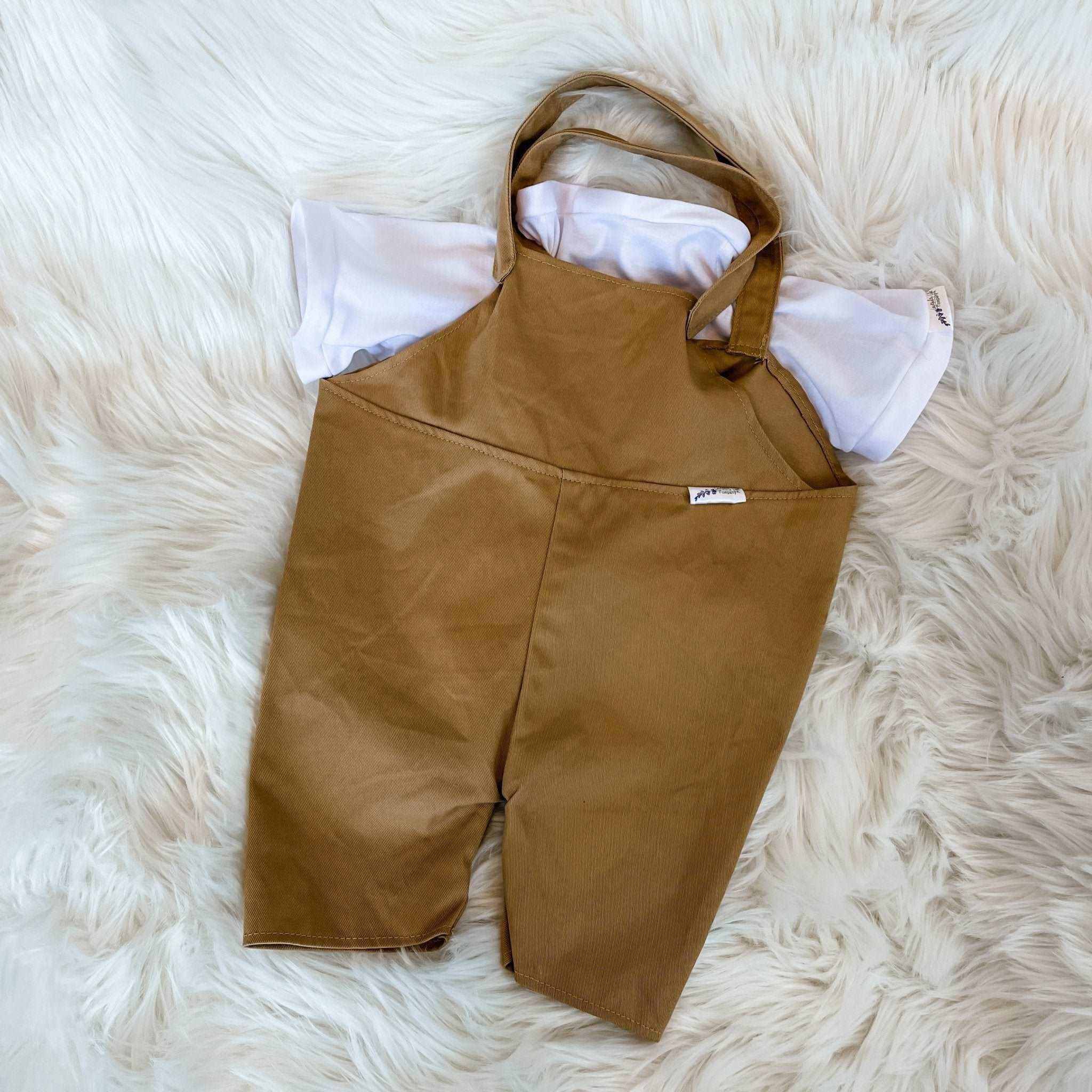 Xander Clothes XL Brown Over-alls with Shirt