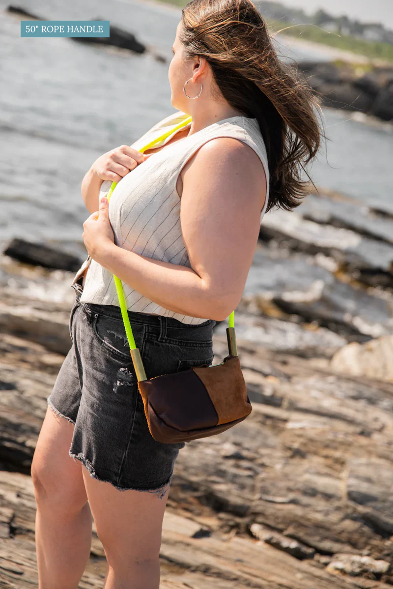 Zip Crossbody // in Black Leather