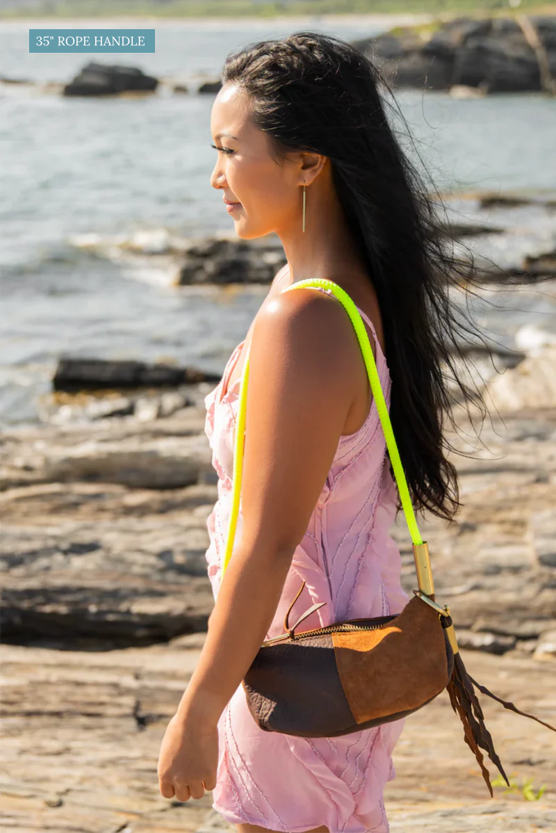 Zip Crossbody // in Black Leather